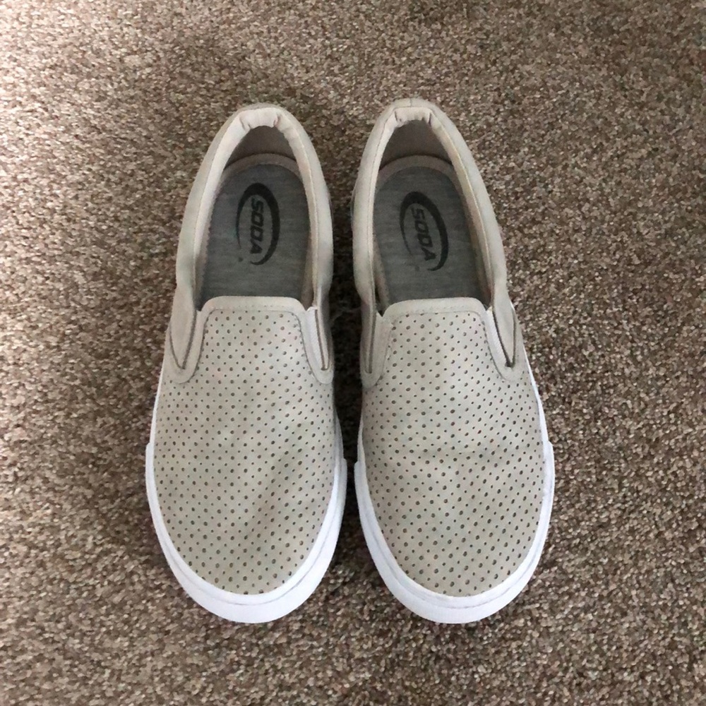 Gray Soda Slip On Shoes